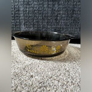 Vintage Glasware Amber bowl